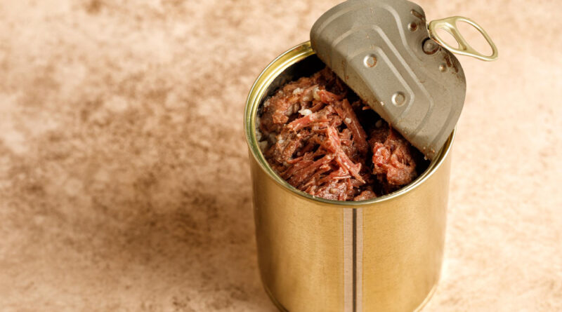 Stew Meal Beef Metallic Jar Canned Meat Opened Jar With Beef Stew Russian Tushenka