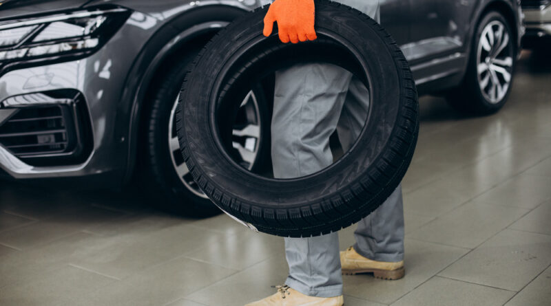 Mechanic Changing Tires Car Service