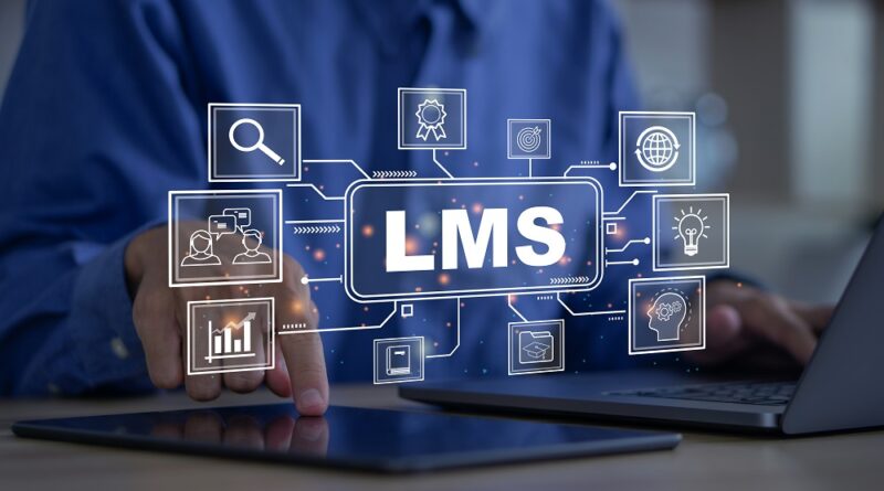 LMS - Learning Management System for lesson and online education, course, application, study, e learning, knowledge everywhere and every time.LMS icon.