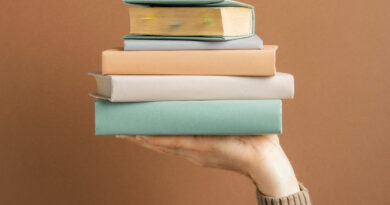 Front View Composition With Different Books