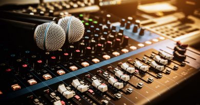 Microphone With Sound Mixer Studio Workplace Live Media