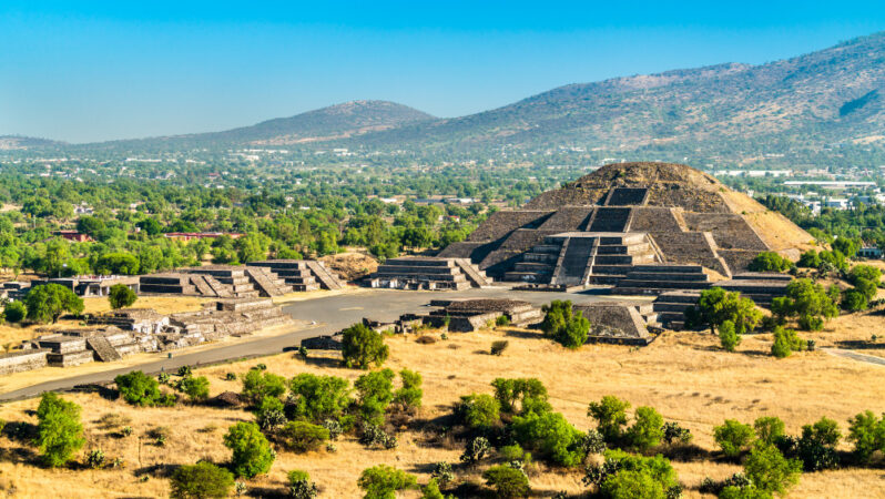 View Pyramid Moon Teotihuacan Unesco World Heritage Mexico