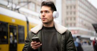 Medium Shot Man Wearing Headphones