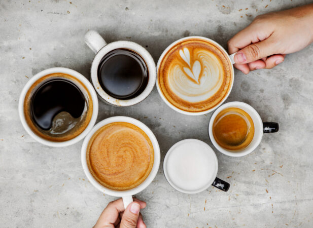 Couple Enjoying Coffee Weekend