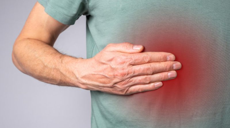 Liver pain red spot cirrhosis right side ache