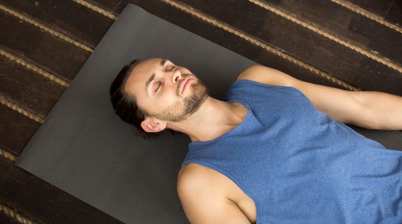 Young Sporty Man Lying Dead Body Exercise