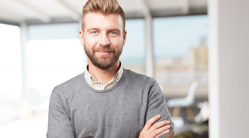 Blond Man Happy Expression