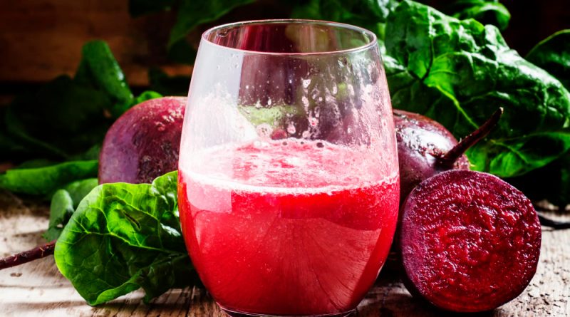 Large Glasses With Red Beet Juice Fresh Beetroot With Tops Vintage Wooden Background Selective Focus