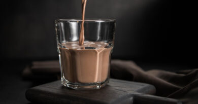 Pouring Hot Chocolate Glass Black Background