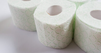 Rolled Up Toilet Paper Isolated White Background
