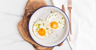 top-view-breakfast-fried-eggs-plate-with-cutlery