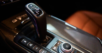 Automatic Gear Stick Modern Car Multimedia Navigation Control Buttons Car Interior Details Transmission Shift Shallow Dof