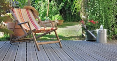Lounge Chair Wooden Terrace Home Garden